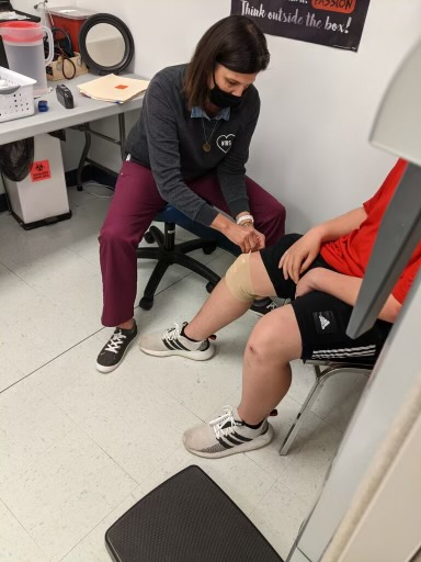 Nurse Brandy with a patient
