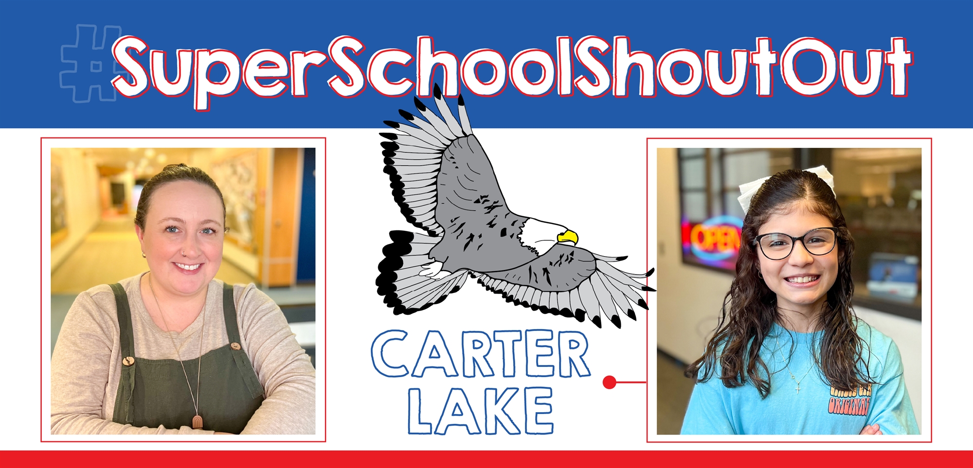 reading interventionist Katie Johnson and fifth grader Isabella DiMase