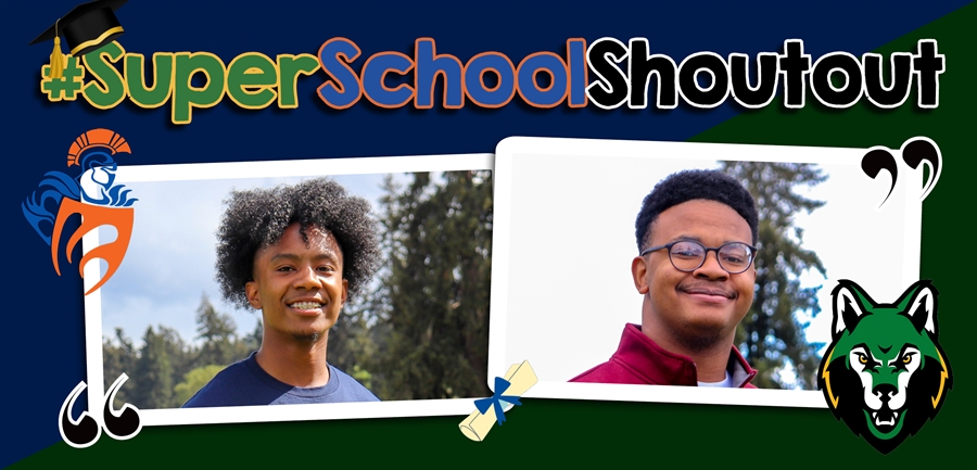 Lakes High School graduate Nemiyah Aragon-Scott and Clover Park High School (CPHS) graduate Abram Sterling. Lakes High School graduate Nemiyah Aragon-Scott and Clover Park High School (CPHS) graduate Abram Sterling.