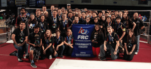 Large group of students around the Chairman's Award