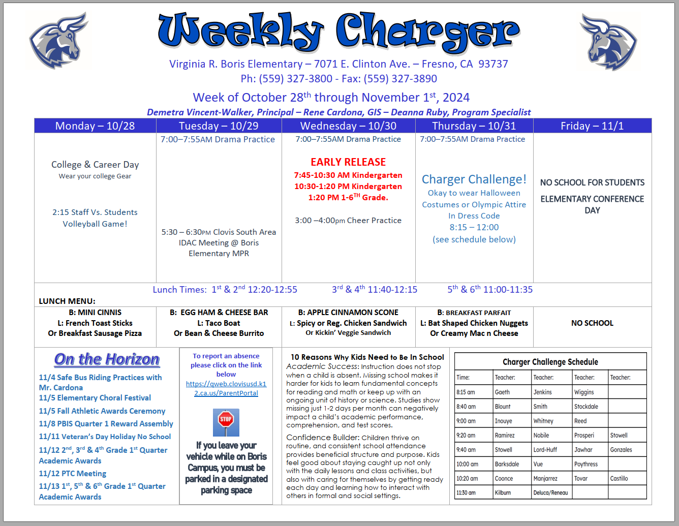 WEEKLY CHARGER 10/28/24