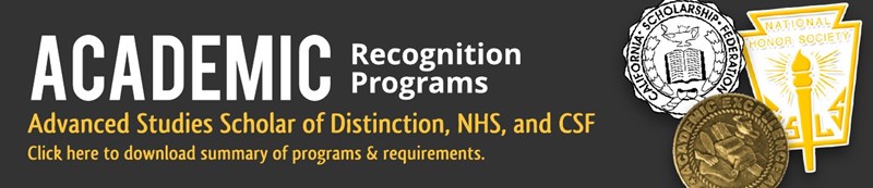 Academic Recognition Program banner