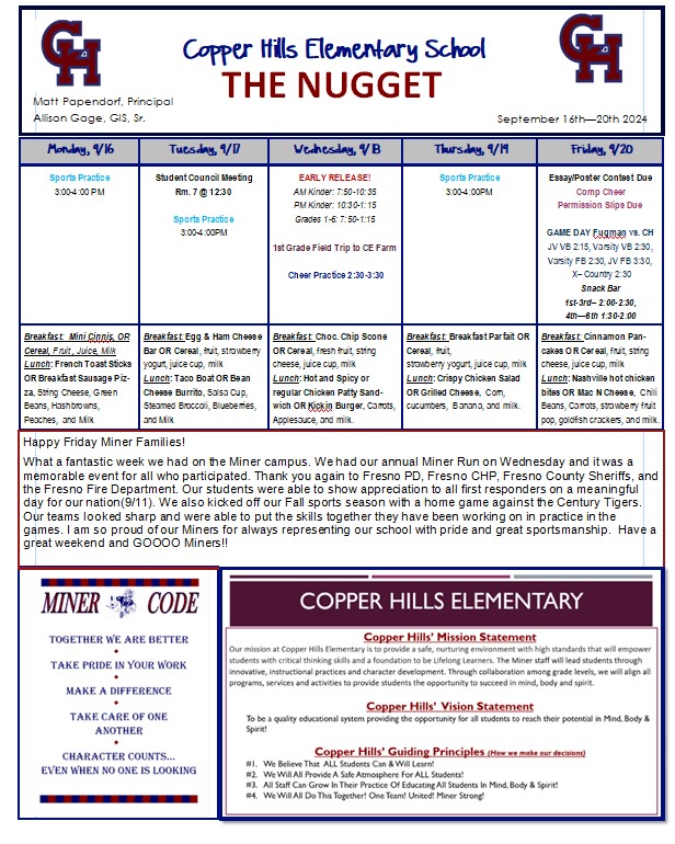 Nugget September 16-20