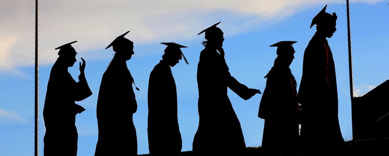 Graduates silhouette