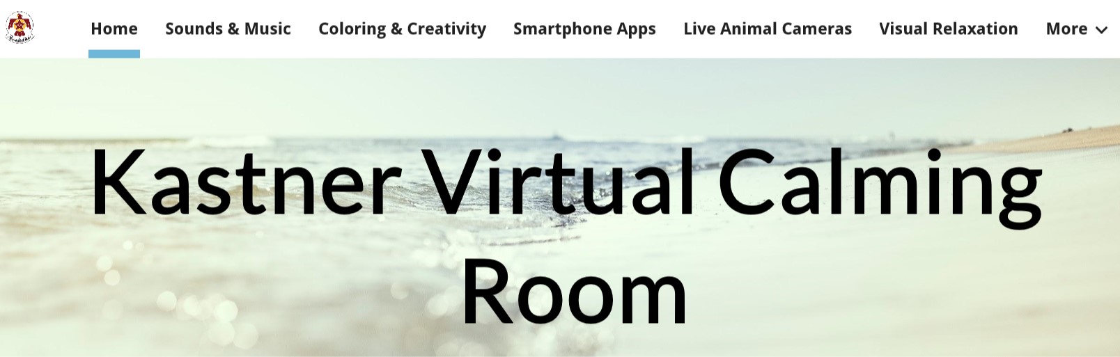 Photo of front page of Virtual Calming Room