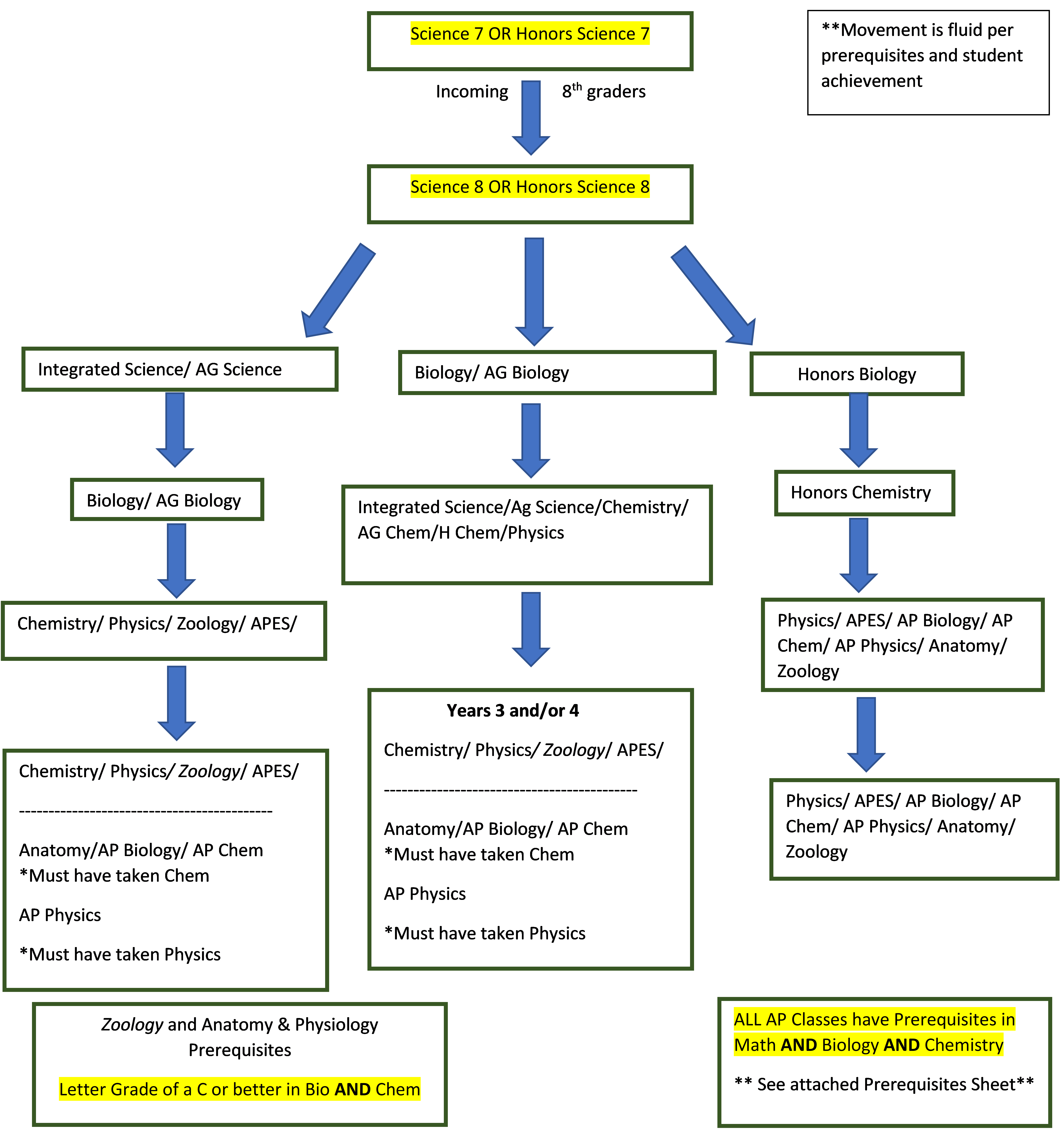 Science Pathways Flowchart