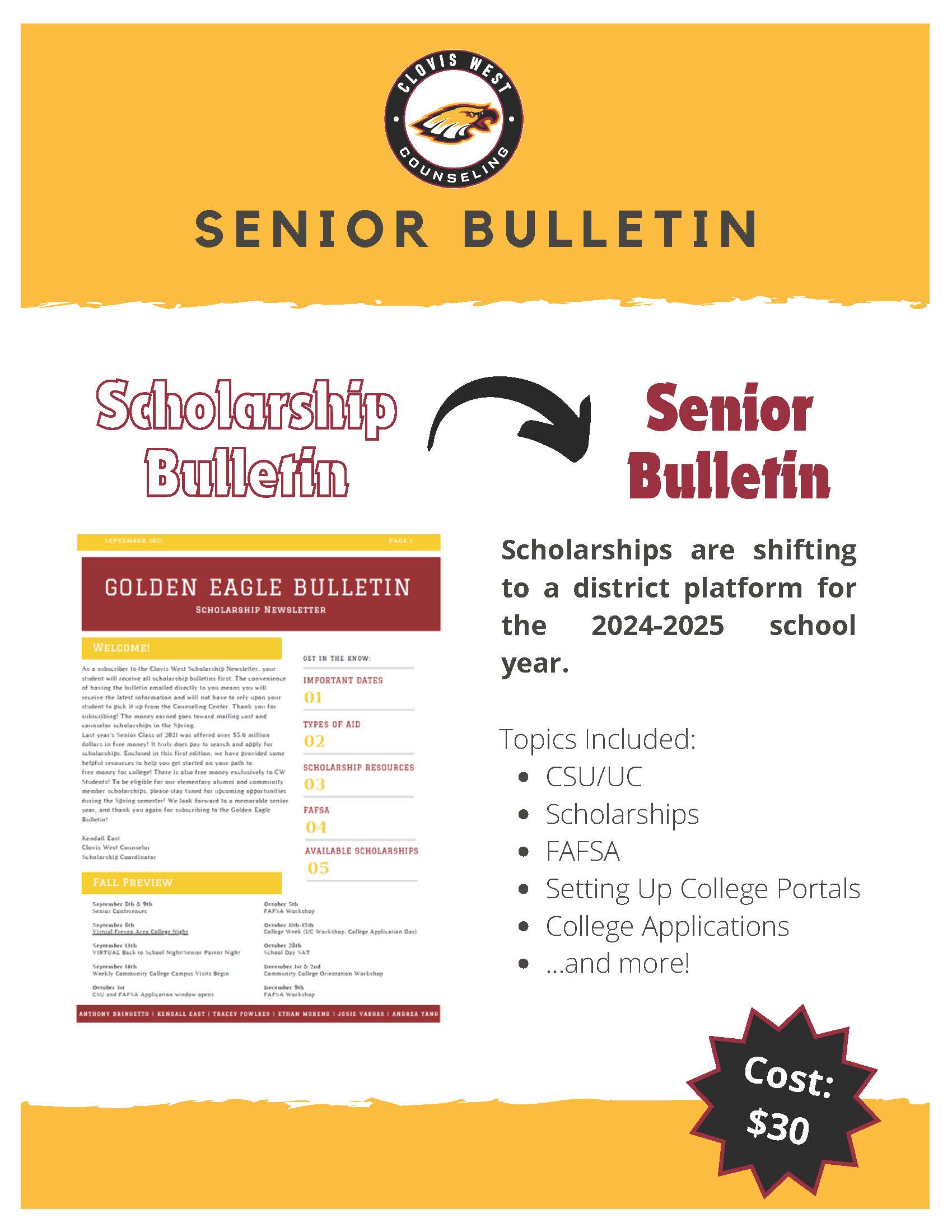 Senior Bulletin