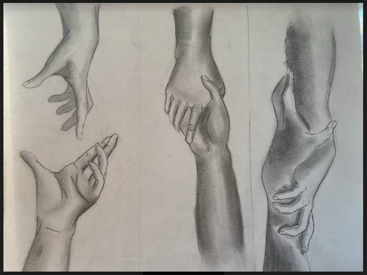 drawing of hands