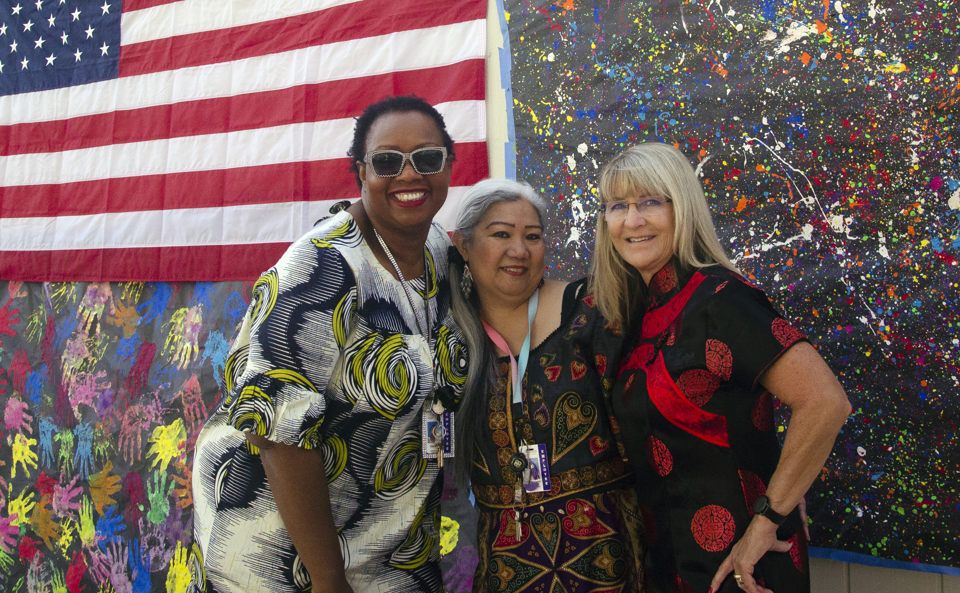 Multicultural Fair with teacher Tess White and Joann Beshansky and Learning Director Barbie Hansen