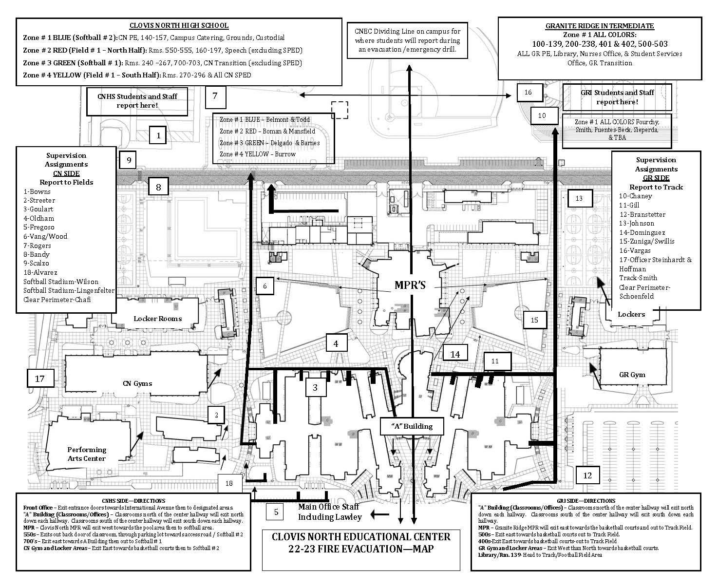 fire and evacuation map