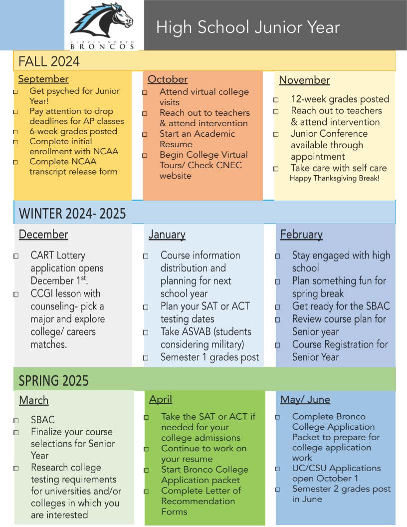 Junior Timeline