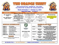 Infographic of Weekly Orange Sheet