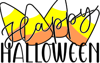 happy halloween with candy corn