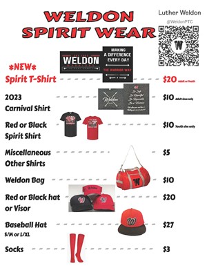 spirit wear items