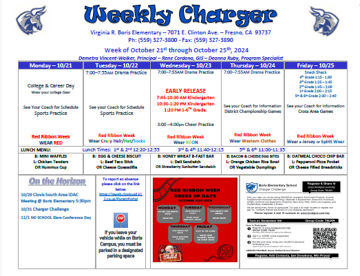 WEEKLY CHARGER 10/21/24