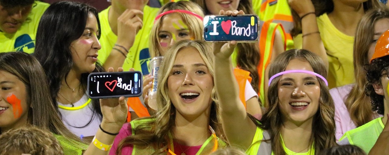 Student section &#34;I love band&#34;