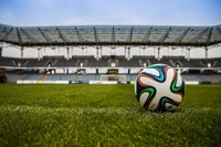 soccer ball on a soccer field