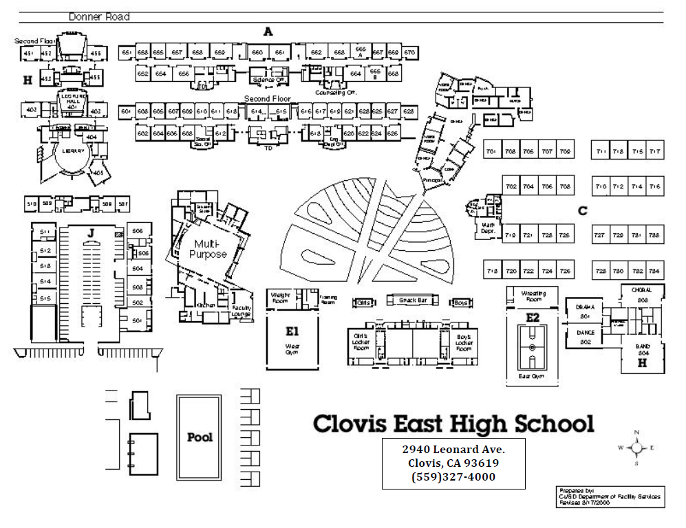 Clovis East HS Campus Map