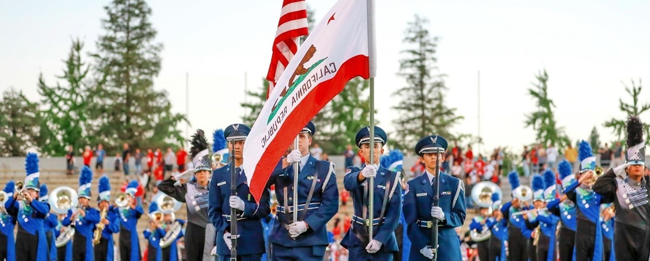 JROTC and Band at FB Game