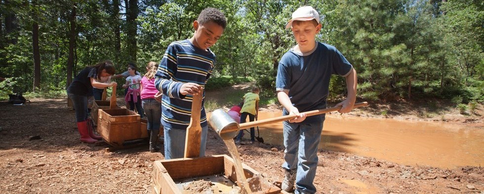 panning for gold