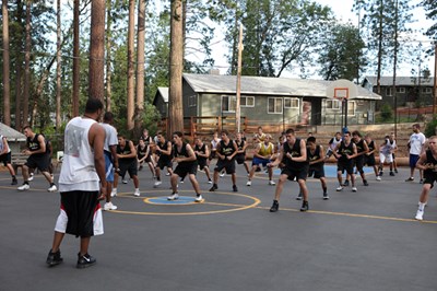 basketball on blacktop