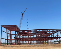 structural steel construction of Building A