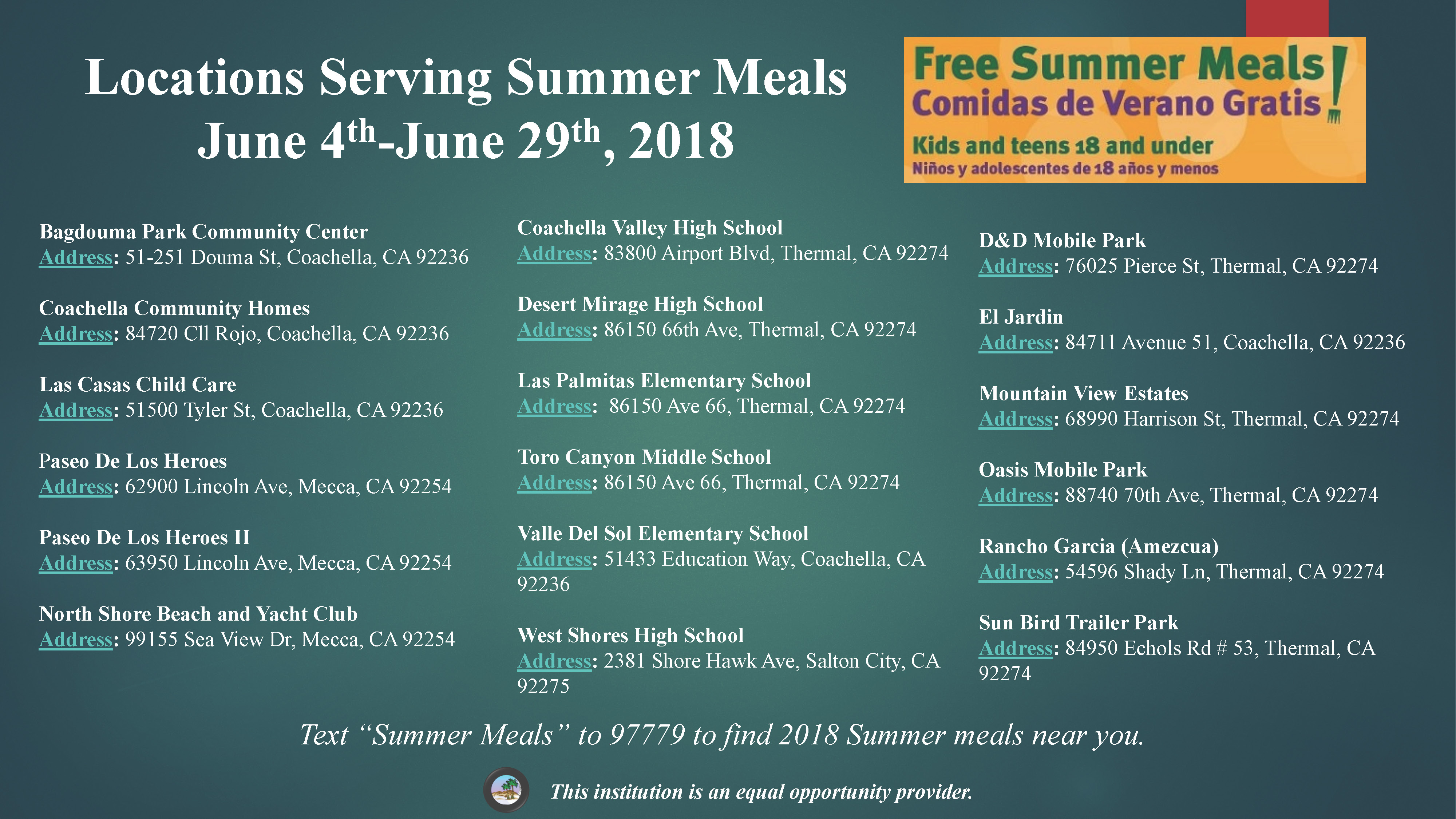 Free Summer Meals