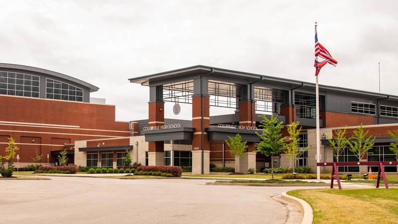 Exterior of Collierville High School