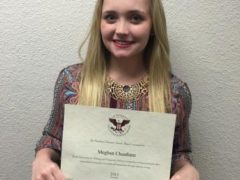 CHS Senior Receives National Volunteer Award