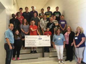 CHS Special Education students receive check from Tanglewood Community