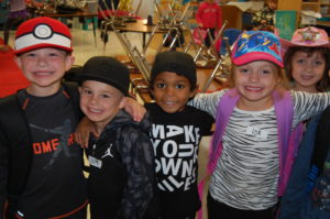 Renfro students wearing fun hats