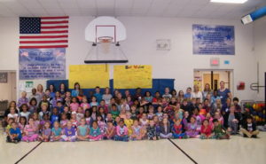 Summit Elementary School group photo in gym