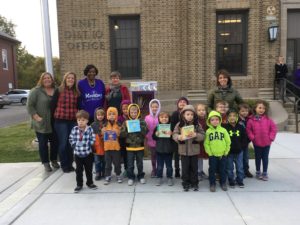 Learning Tree Preschool Students at the Little Free Library Ribbon Cutting 