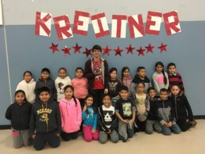 Teacher of the Month John Parciak with students