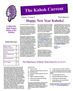 Cover of CHS Kahok Current Newsletter January 2018