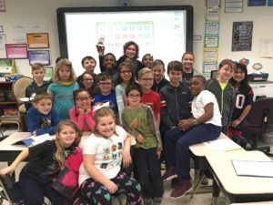 Renfro Teacher Linda Locandro with her 3rd grade class