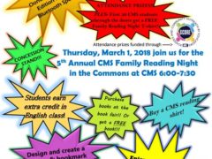 2018 CMS Reading Night Flier