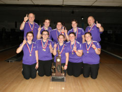 Team Photo of 2009-2010 State Champion Kahok Girls Bowlers