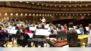 CHS Band rehearsal in Carnegie Hall March 2018