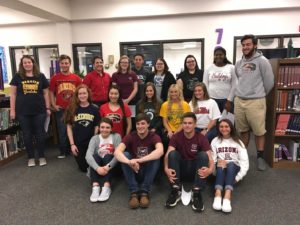 CHS students on academic signing day 2018