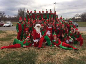 Santa, Mrs. Claus and Elves at Kreitner Elementary