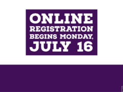 Online Registration Begins Monday July 16, 2018