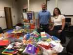 Caseyville Principal receiving school supplies