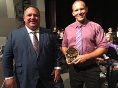 Jason Rehg and CHS Band Director Bobby Wright