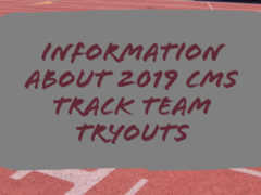 Attention Students Interested in Joining the 2019 CMS Track Team