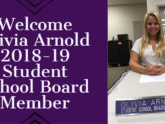 Student School Board Member Olivia Arnold Welcome