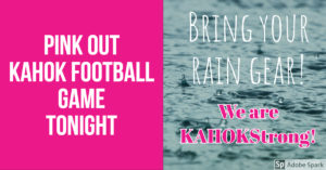 Pink Out Game Rain Graphic