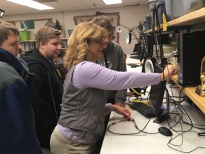 Kathy Hankins in her classroom at CAVC