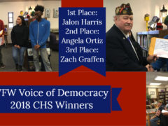 CHS Voice of Democracy Winners Recognized at Veterans Lunch