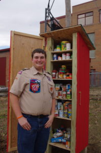 Hunter Snow with completed Blessing Box